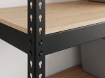 Close-up of the rivet upright and shelf beam