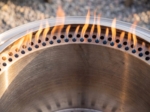 Close-up of the vent holes around the stainless rim