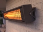 Close-up of the amber heating element and grille